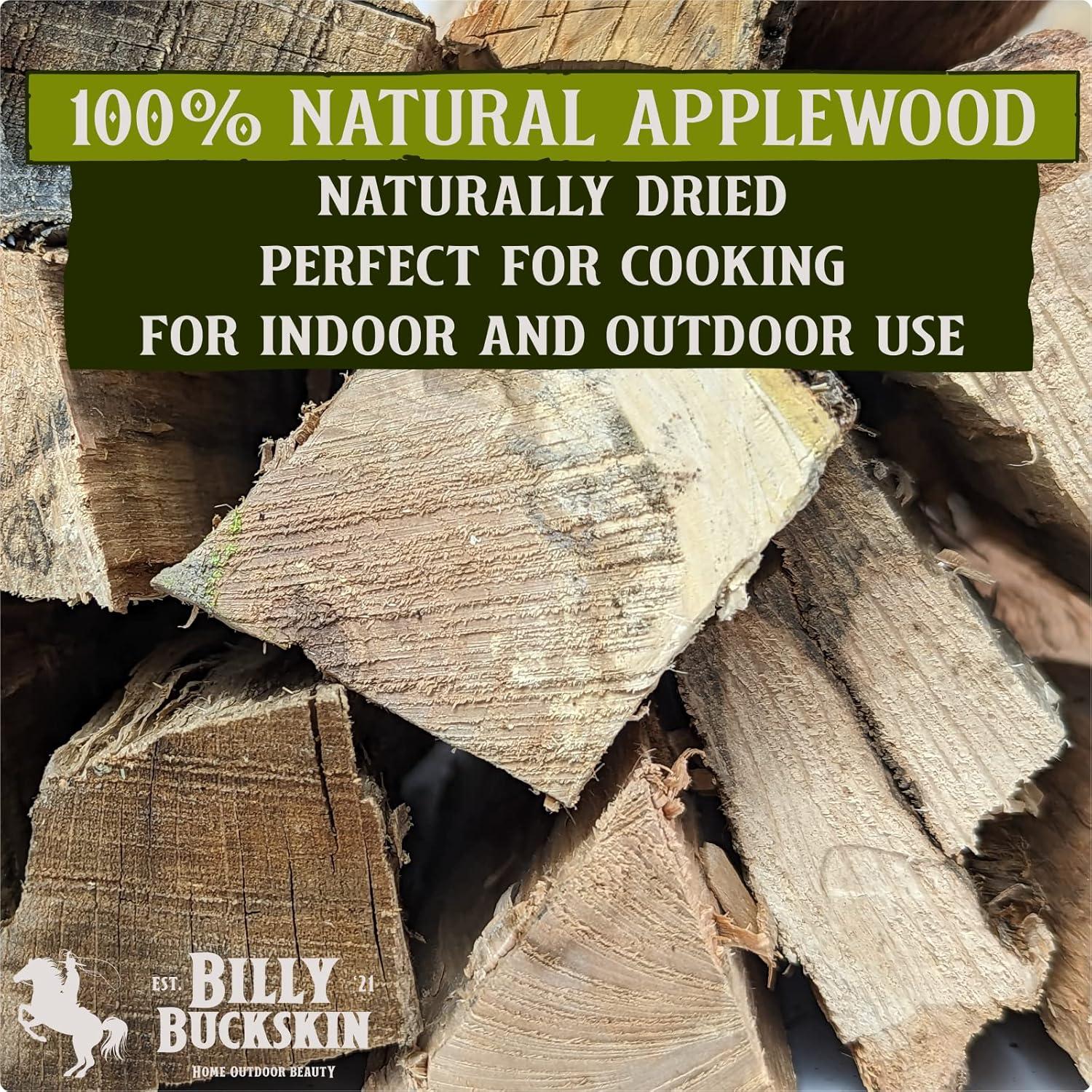 imageBilly Buckskin 18 LB Juniper Firewood Bundle Aromatic ampamp Seasoned Wood Logs with Fatwood Starter Sticks for Fire Pit Campfire Fireplace Wood Stoves and Outdoor GrillingApple Firewood