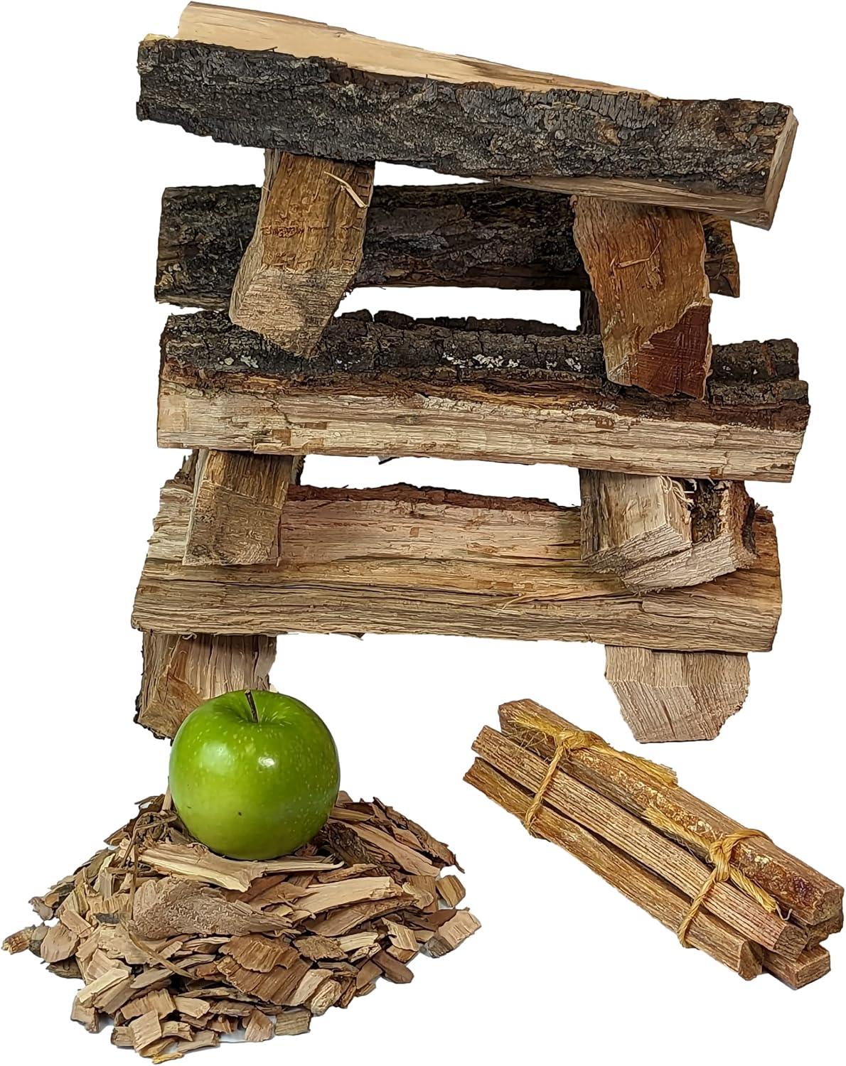 imageBilly Buckskin 18 LB Juniper Firewood Bundle Aromatic ampamp Seasoned Wood Logs with Fatwood Starter Sticks for Fire Pit Campfire Fireplace Wood Stoves and Outdoor GrillingApple Firewood