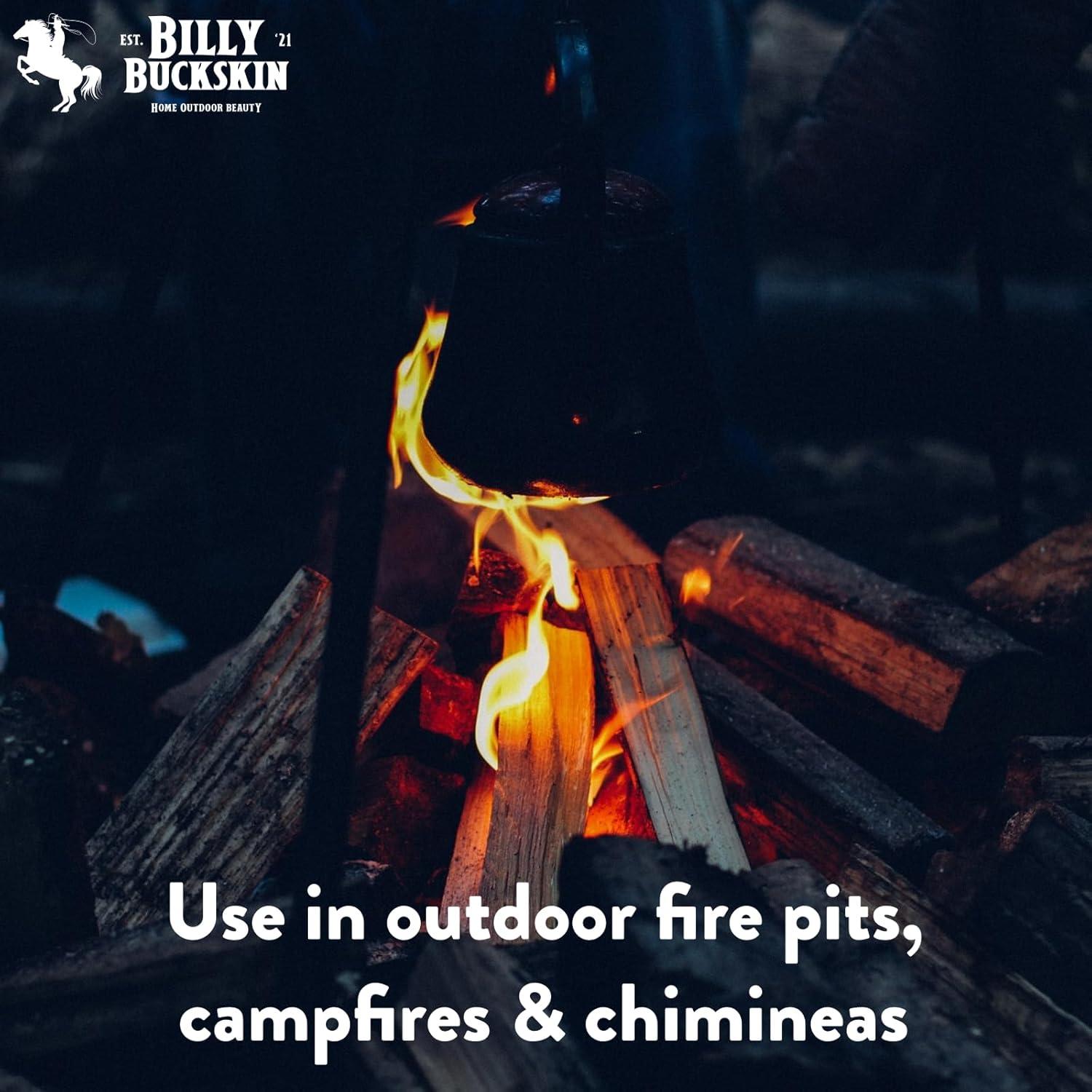 imageBilly Buckskin 18 LB Juniper Firewood Bundle Aromatic ampamp Seasoned Wood Logs with Fatwood Starter Sticks for Fire Pit Campfire Fireplace Wood Stoves and Outdoor GrillingJuniper Firewood