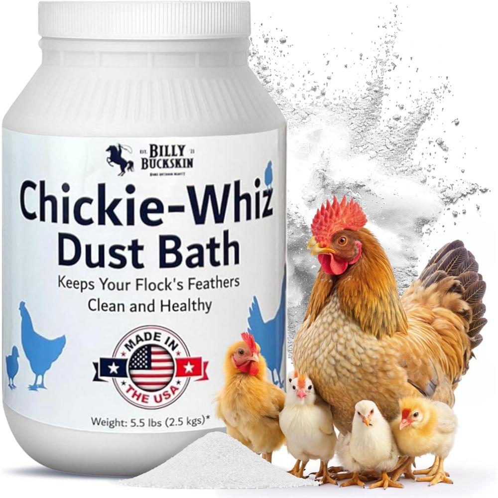 image55lb ChickieWhiz Chicken Dust Bath Made in USA All Natural Volcanic Ash Dust Bath for Chickens Healthier Eggs ampamp Feathers Chicken Coop Accessories for Farms by Billy Buckskin Co1 x 55 LB