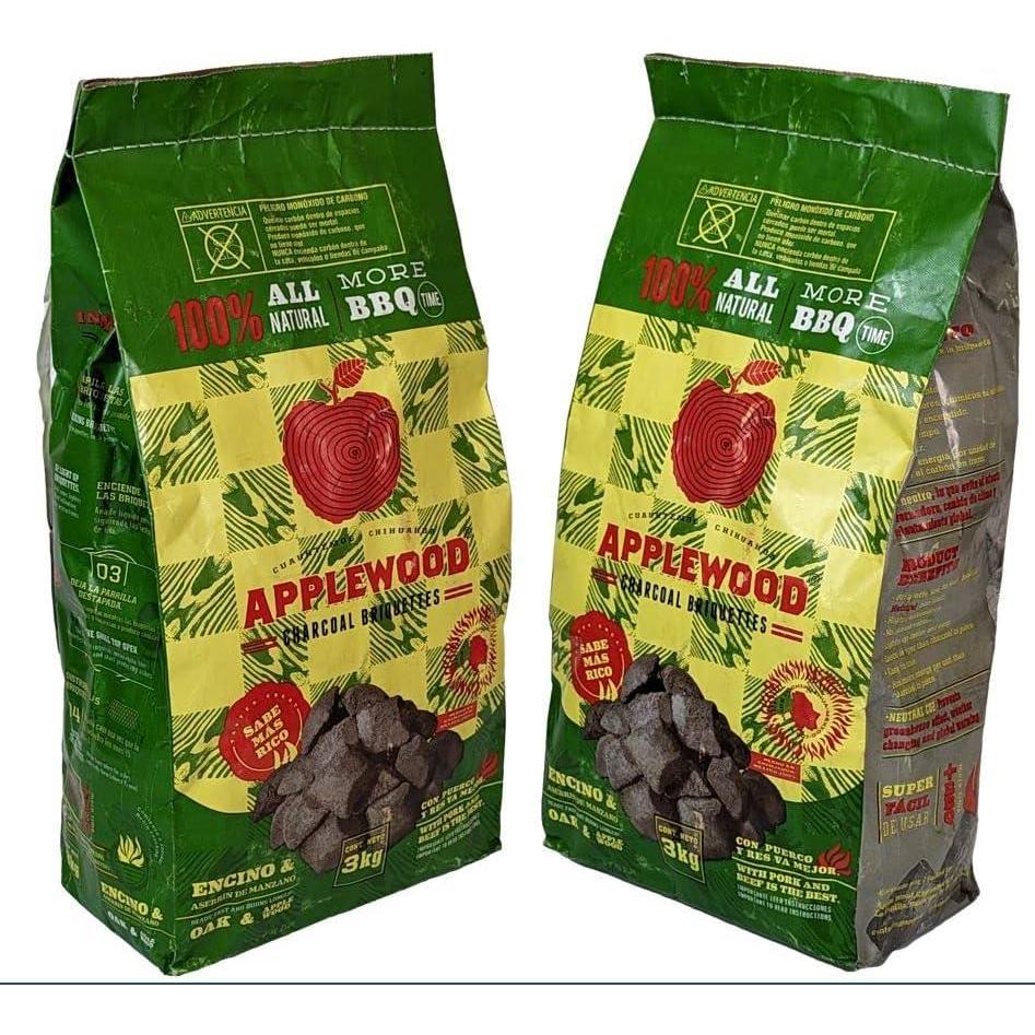 image65 Lb Oak ampamp Applewood Charcoal Briquettes for Smoking Beef Pork Fish Steaks Ribs ampamp More 100 AllNatural Quick ampamp Easy Lighting for Outdoor BBQ Smoker Tailgating Camping by Billy Buckskin Co13 Lb Bag