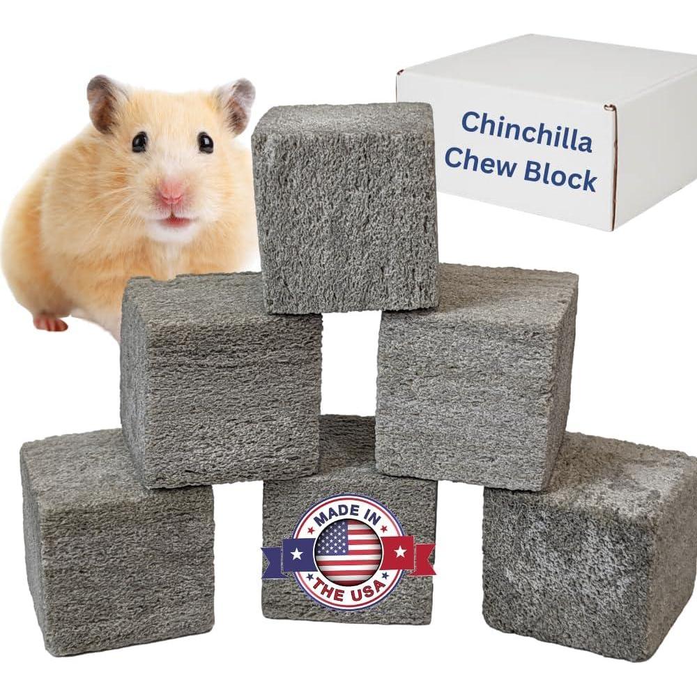 imageChinchilla Chew Toys Pumice Chew Blocks Lava Block for Hamster Rat Mice Degus Gerbils Small Animal Toys Guinea Pigs Rabbit Toy Bunny Toy by Billy Buckskin Pack of 6Mined in USA1 Count Pack of 6
