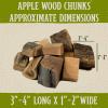4 Lb. Bag Apple Wood Chunks, Alternative for Charcoal Briquettes, Can be Use on Gas, Sweet & Tangy Flavor Apple Wood Chunks for Smoking Meats, Grilling, Backyard BBQ & Campfires by Billy Buckskin Co.
