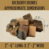 4 Lb. Bag Hickory Wood Chunks, Alternative for Charcoal Briquettes Can be Use on Gas, Bold Flavor Hickory Smoking Wood Chunks for Smoking Meats, Grilling & BBQ, Camping Essential by Billy Buckskin Co.