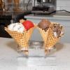 6 Cone Ice Cream Cone Holder | Holds 6 Ice Cream Cones | Stylish Countertop Display | Waffle Cone Holder | Clear Acrylic Ice Cream Stand | by Billy Buckskin Home and Beauty, Made in USA
