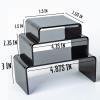 6 Piece Acrylic Risers | Black Display Stand for Jewelry, Food & Collectibles | Tiered Display Stand for Action Figurines