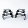 6 Piece Acrylic Risers | Black Display Stand for Jewelry, Food & Collectibles | Tiered Display Stand for Action Figurines
