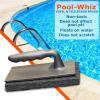 BILLY BUCKSKIN HOME & BEAUTY Pool Whiz 8″x4″ Tile Spa and Bath Scrubber, Heavy Duty Scrub Sponger, Nylon Bristles, Silver, Medium Firmness, Pool Cleaning Brush, Pack of 1