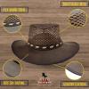 BILLY BUCKSKIN HOME & BEAUTY Suede Leather Hat | Safari Hat with Mesh Sides | Rich Brown
