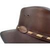 Billy Buckskin Basher Leather Hat | Top Grain Leather Construction | Wide Brim (Medium)