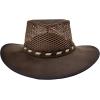 Billy Buckskin Breezy – Suede Leather Hat | Safari Hat with Mesh Sides