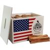 10 lb. Fatwood Gift Box Set | Fire Starter Sticks in a Special Edition USA Flag Storage Box | Perfect Christmas Gift | Start a Fire with just 2 Sticks | Resin Rich Ocote Fatwood | Approx. 140 Sticks