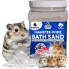 2.5 LB. Hamster Sand Bath – Dust Free, All Natural Volcanic Ash for Fur Health – Sand Bath for Chinchillas, Gerbils, Mice, Degus & All Small Pets – Made in USA – Hamster Accessories by Billy Buckskin(6 LB)