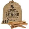 2lb Burlap Bag of Fatwood Fire Starter Sticks – Easy & Safe Fatwood Sticks in a Stylish Jute Bag – Start a Fire with Just 2 Pieces – Works in Any Weather Conditions – 2 Pound Sack by Billy Buckskin(2 Lb. Bag)