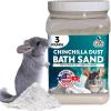 3 LB. Chinchilla Dust Bath Jar – Pure Cleansing Pumice Sand Dust for Cleaning Small Pets Like Gerbils, Mice, Degu – Premium, All Natural Dusting Powder – Chinchilla Accessories by Billy Buckskin(3 Lb.)