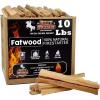 40lb Fatwood Fire Starter Sticks | 100% Natural Fire Starters for Grill, Campfire, Wood Stoves, Bonfires | Easy Firestarter w/Just 2 Sticks in All Weather Conditions by Billy Buckskin (40lb Box)(10lb Box)