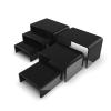 6 Piece Acrylic Risers | Black Display Stand for Jewelry, Food & Collectibles | Tiered Display Stand for Action Figurines