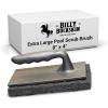 BILLY BUCKSKIN HOME & BEAUTY Pool Whiz 8″x4″ Tile Spa and Bath Scrubber, Heavy Duty Scrub Sponger, Nylon Bristles, Silver, Medium Firmness, Pool Cleaning Brush, Pack of 1