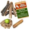 Billy Buckskin 18 LB Juniper Firewood Bundle – Aromatic & Seasoned Wood Logs with Fatwood Starter Sticks for Fire Pit, Campfire, Fireplace, Wood Stoves and Outdoor Grilling(Apple Firewood)