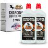 Charcoal Lighter Fluid (1 Quart) – 2 Pack Clean Burning, Low Odor & Fast Lighting Lighter Fuel – Perfect Fire Starter Fluid for Outdoor BBQ, Grilling, Camping, Charcoal & Wood Fires by Billy Buckskin(2 Pack)