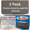 Pool-Whiz Pumice Block, Pool Tile & Concrete Cleaner, Pumice Stone for Cleaning Pools, Spas & Water Features, Pool & Spa Cleaner, Pumice Block for Rust, Stains Build Up by Billy Buckskin Co. Pack of 1(Pack of 2)