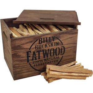 Fatwood Fire Starter Sticks (10 lb Box) – All Natural Resin-Rich Fatwood for Wood Stoves, Fireplaces, Campfires | Easy & Safe Fire Logs, Long-Lasting Firewood, 140 Sticks