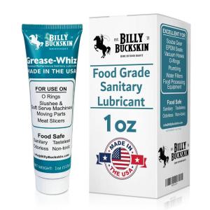 Grease-Whiz Food Grade Grease Lubricant 1oz – Lubricate Ice Cream, Slushee Machine, Beer Kegs, Pools, O Rings – Food Grade Lubricant for Commercial & Domestic Use by Billy Buckskin(1oz)